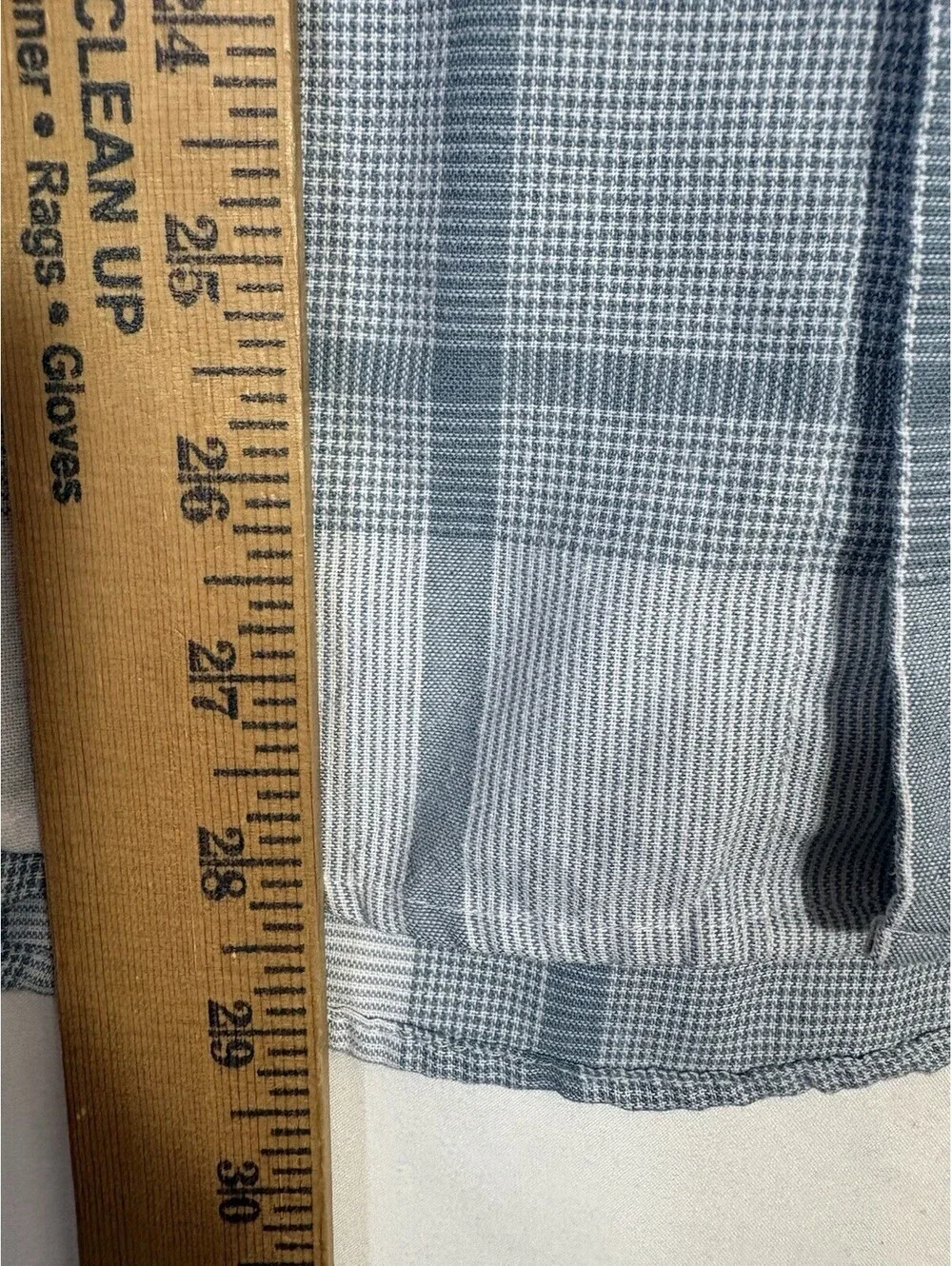 Vintage Levis Silver Label Mens L Plaid Button Up Shirt Blue Gray Cotton 90s